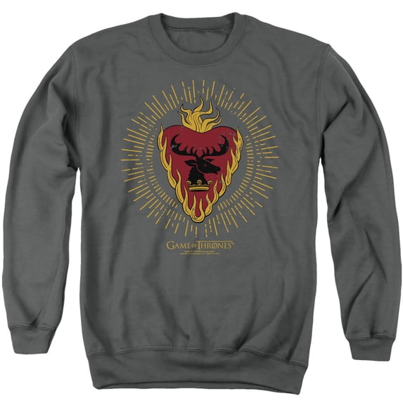 Game of Thrones Stannis Baratheon Burst Sigils Unisex Adult Crewneck Sweatshirt,Stannis Baratheon Burst Sigils, Large