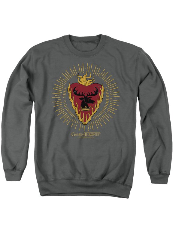 Game of Thrones Stannis Baratheon Burst Sigils Unisex Adult Crewneck Sweatshirt,Stannis Baratheon Burst Sigils, Large
