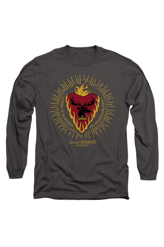 Game of Thrones Stannis Baratheon Burst Sigils Unisex Adult Long-Sleeve T Shirt,Stannis Baratheon Burst Sigils, Medium
