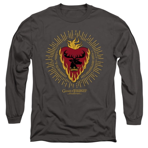 Game of Thrones Stannis Baratheon Burst Sigils Unisex Adult Long-Sleeve T Shirt,Stannis Baratheon Burst Sigils, X-Large