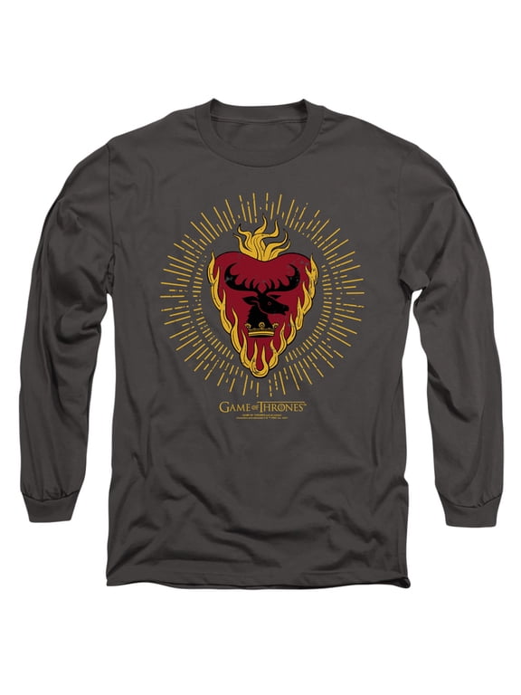 Game of Thrones Stannis Baratheon Burst Sigils Unisex Adult Long-Sleeve T Shirt,Stannis Baratheon Burst Sigils, X-Large