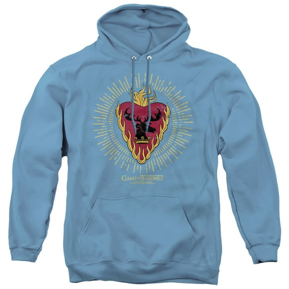 Game of Thrones Stannis Baratheon Burst Sigils Unisex Adult Pull-Over Hoodie,Carolina Blue, 3X-Large