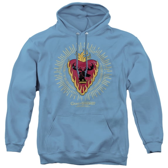 Game of Thrones Stannis Baratheon Burst Sigils Unisex Adult Pull-Over Hoodie,Carolina Blue, Large