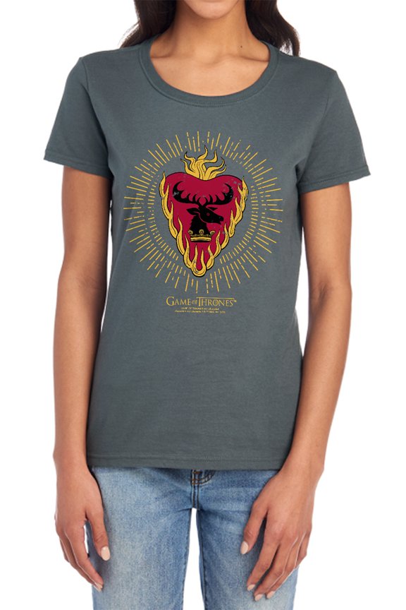 Game of Thrones Stannis Baratheon Burst Sigils Women's T Shirt, Stannis Baratheon Burst Sigils, Medium
