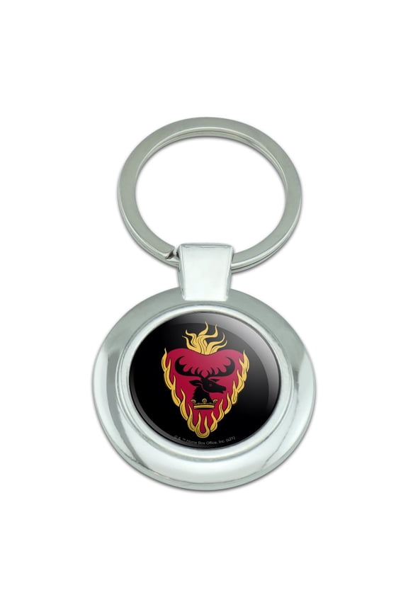 Game of Thrones Stannis Baratheon Sigil Keychain Classy Round Chrome Plated Metal