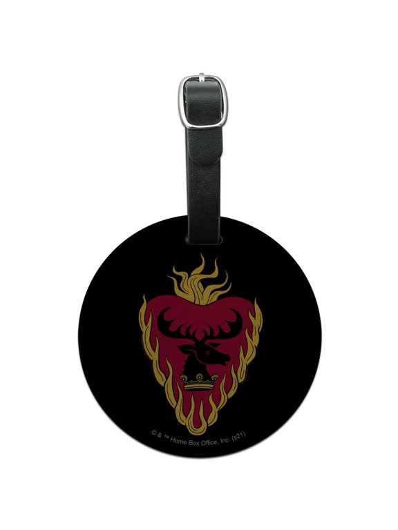 Game of Thrones Stannis Baratheon Sigil Round Leather Luggage Card ID Tag