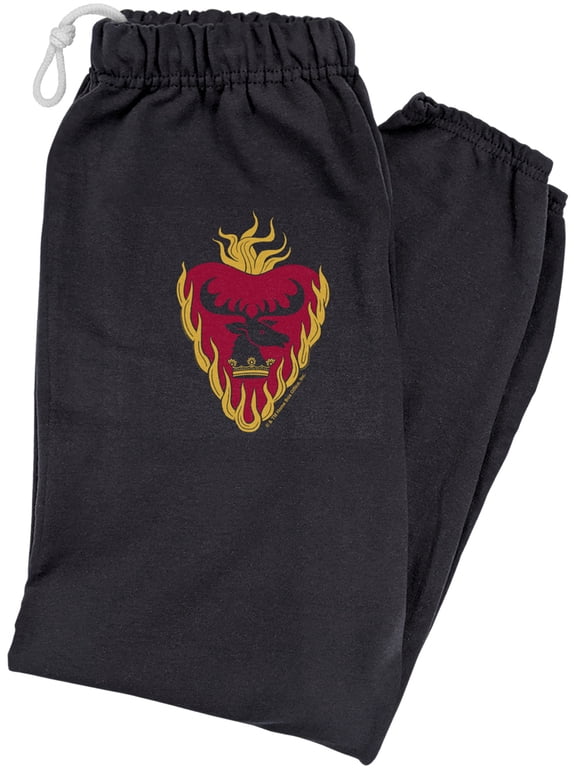 Game of Thrones Stannis Baratheon Sigil Unisex Jogger Sweatpants for Men and Women, Black, Large