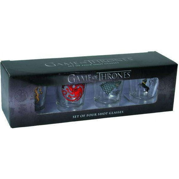 Game of Thrones Stark, Baratheon, Targaryen and Lannister Shot Glass Set