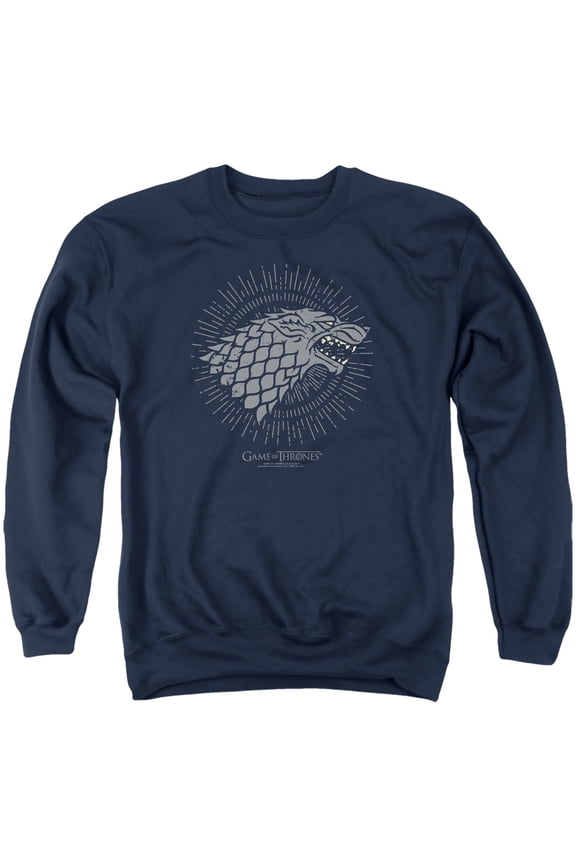 Game of Thrones Stark Burst Sigils Unisex Adult Crewneck Sweatshirt,Stark Burst Sigils, Small