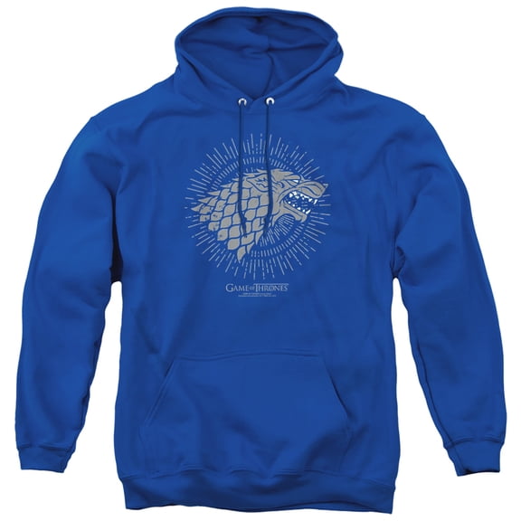 Game of Thrones Stark Burst Sigils Unisex Adult Pull-Over Hoodie,Royal, 3X-Large