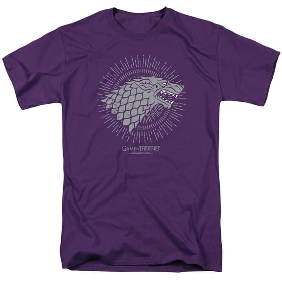Game of Thrones Stark Burst Sigils Unisex Adult T-Shirt, Purple, Small
