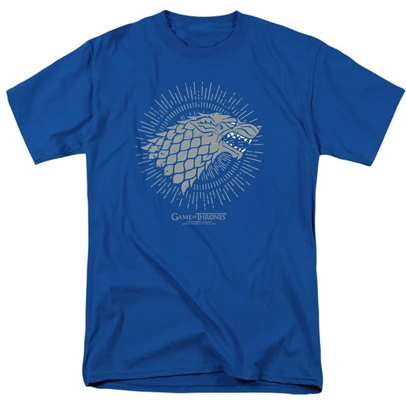 Game of Thrones Stark Burst Sigils Unisex Adult T-Shirt, Royal, Large