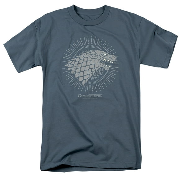 Game of Thrones Stark Burst Sigils Unisex Adult T-Shirt, Slate, X-Large