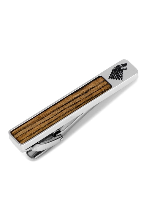 Stark Inlaid Wood Tie Clip
