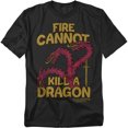 thumbnail image 1 of Game of Thrones T-Shirt Dragons With Fire Unisex Graphic Tee For Men & Women, 1 of 7