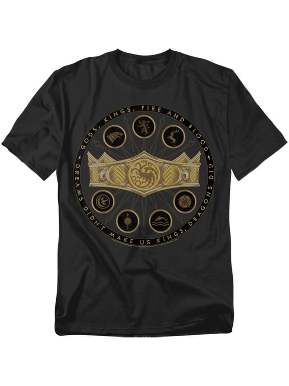 Game of Thrones T-Shirt Gods, Kings, Fire And Blood Unisex Graphic Tee For Men & Women
