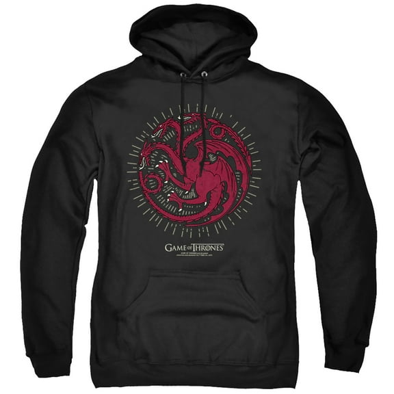 Game of Thrones Targaryen Burst Sigil Unisex Adult Pull-Over Hoodie, Targaryen Burst Sigil, 4X-Large