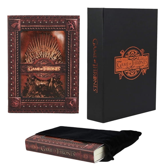 Game of Thrones The Iron Throne And Stag Lion Wolf Dragon Embossed Journal 5"x7"
