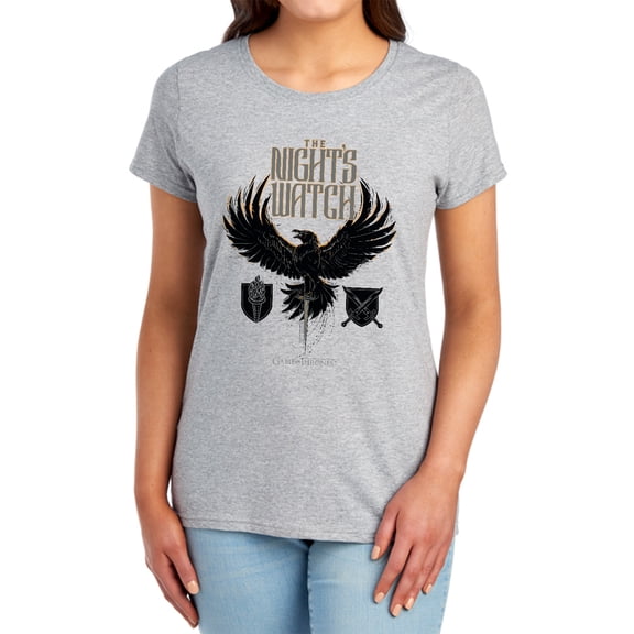 Game of Thrones The Nights Watch Women's T Shirt,Athletic Heather, Medium