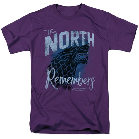 Game of Thrones The North Remembers Unisex Adult T-Shirt, Purple, 4X-Large