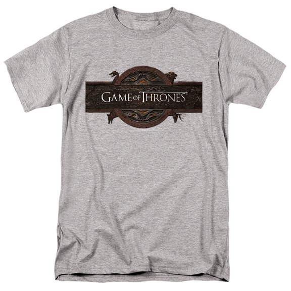 Game of Thrones Title Sequence Logo Unisex Adult T-Shirt, Athletic Heather, X-Large