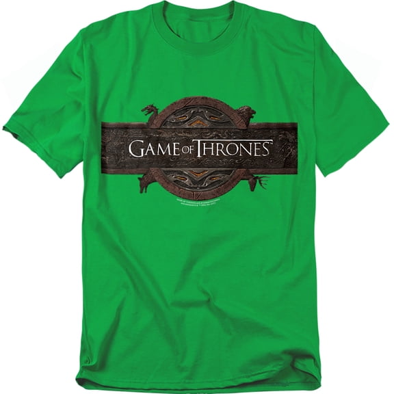 Game of Thrones Title Sequence Logo Unisex Adult T-Shirt, Kelly Green, Medium