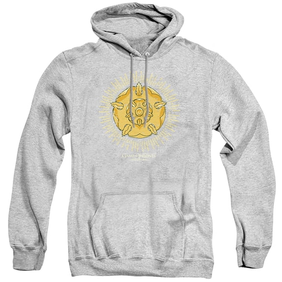 Game of Thrones Tyrell Burst Logo Unisex Adult Pull-Over Hoodie,Athletic Heather, Small