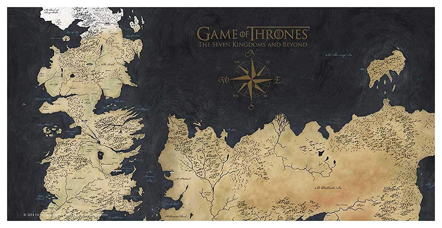 Game of Thrones Westeros Map 23 x 11 Inch Tempered Glass Poster ...