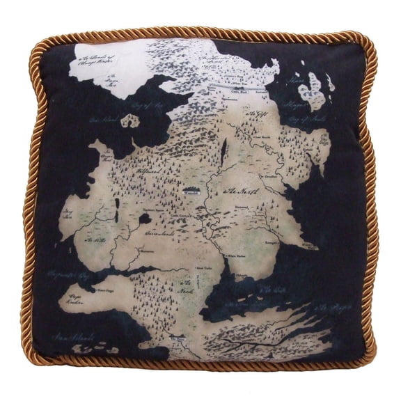 Game of Thrones Westeros Map Throw Pillow: North Map