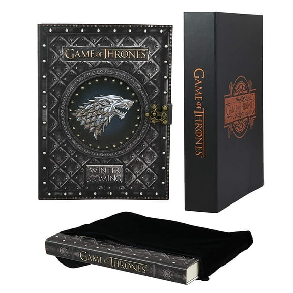Game of Thrones Winter Is Coming Stark Direwolf Large Embossed Journal 7"x10"