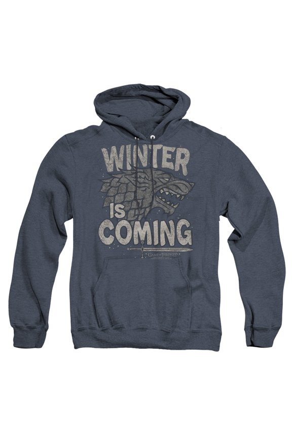 Game of Thrones Winter Is Coming Unisex Adult Pull-Over Heather Hoodie,Winter Is Coming, 2X-Large