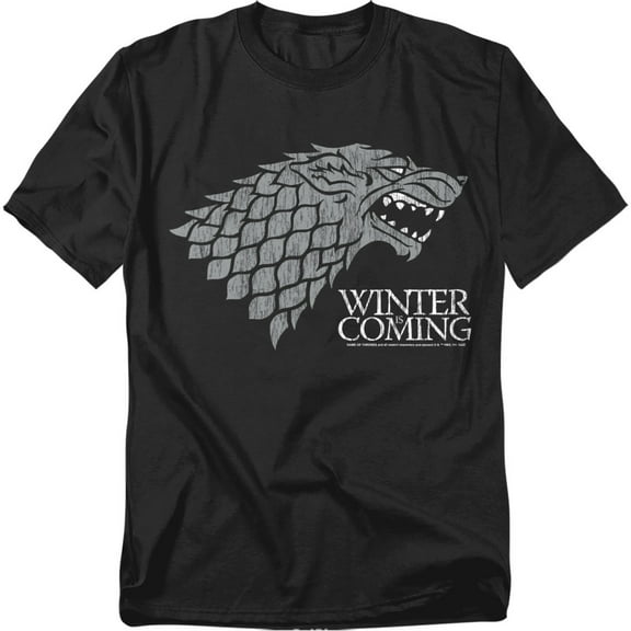 Game of Thrones Winter Is Coming Unisex Adult T Shirt (X-Large) Black