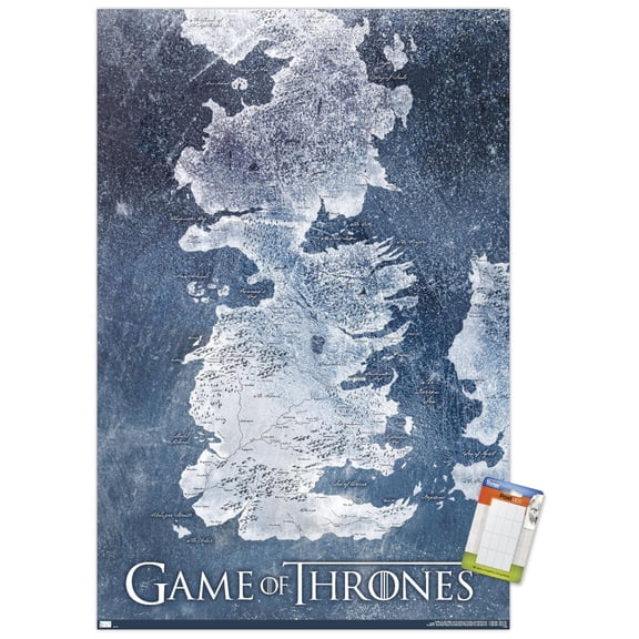 Game of Thrones - Winter Map Wall Poster, 22.375" x 34"