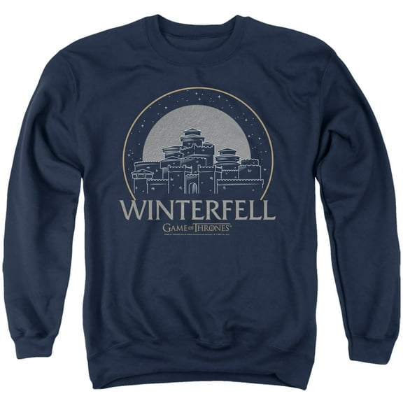 Game of Thrones Winterfell Unisex Adult Crewneck Sweatshirt,Winterfell, 2X-Large