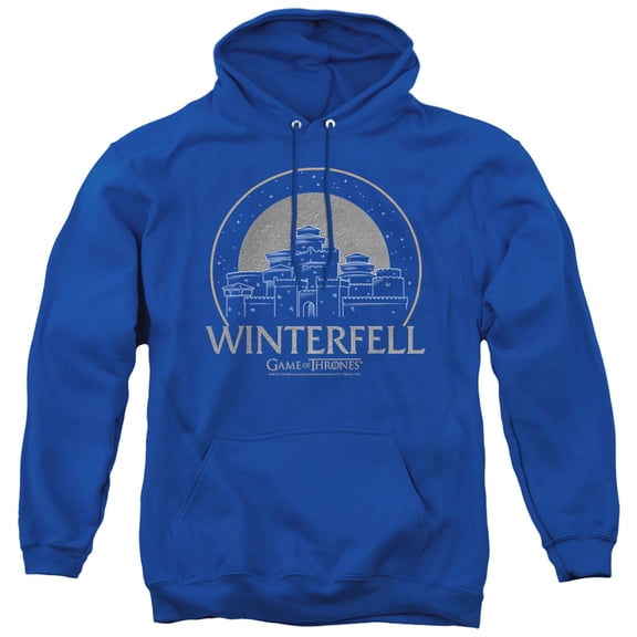 Game of Thrones Winterfell Unisex Adult Pull-Over Hoodie,Royal, X-Large