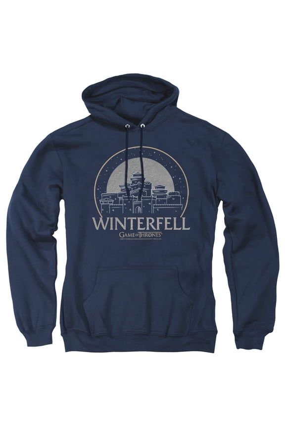 Game of Thrones Winterfell Unisex Adult Pull-Over Hoodie, Winterfell, X-Large