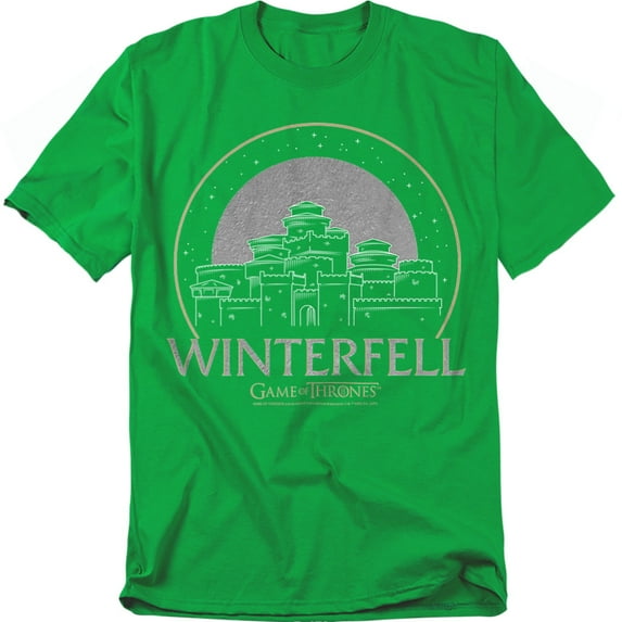 Game of Thrones Winterfell Unisex Adult T-Shirt, Kelly Green, 4X-Large
