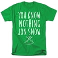 thumbnail image 1 of Game of Thrones You Know Nothing Jon Snow Unisex Adult T-Shirt, Kelly Green, Large, 1 of 6