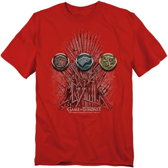 Game of Thrones for The Throne Sigils Unisex Adult T-Shirt, Red, Small