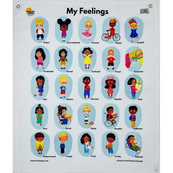 Game On Family Feelings and Dealings: My Feelings Chart for Kids 20" x 24" Posters