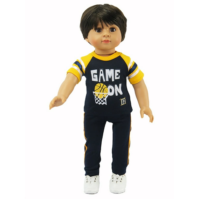 American Fashion World Handmade 18 Inch Doll Sports Game Pant Set