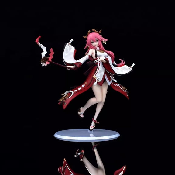 Game peripherals GK Inazuma City Narukami Taisha Shrine Maiden Yae Miko Statue Model Ornaments Boxed Figure
