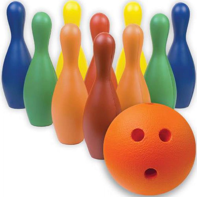 GameCraft® MultiColor Foam Bowling Pin Set w/ Ball