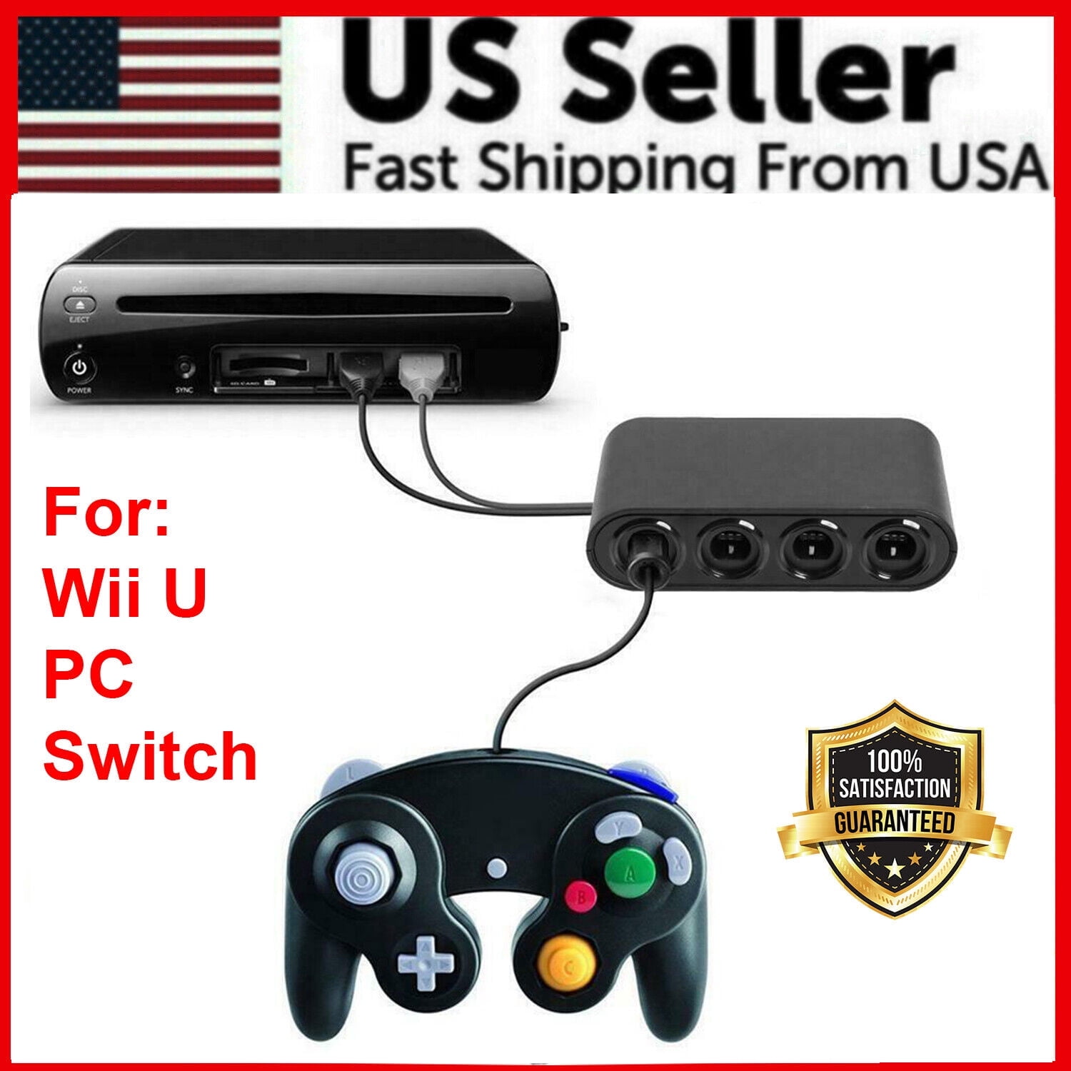 GameCube Controller Adapter Port For Nintendo Switch Wii U PC