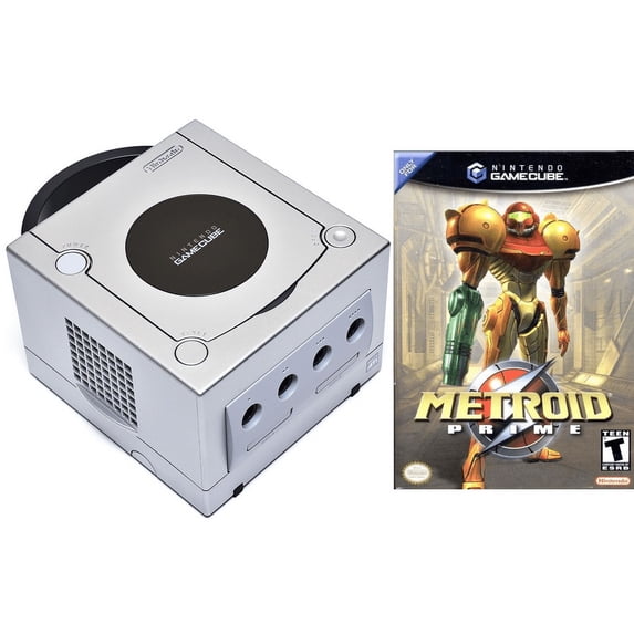 Restored GameCube Metroid Prime Bundle Platinum, Nintendo (Refurbished)