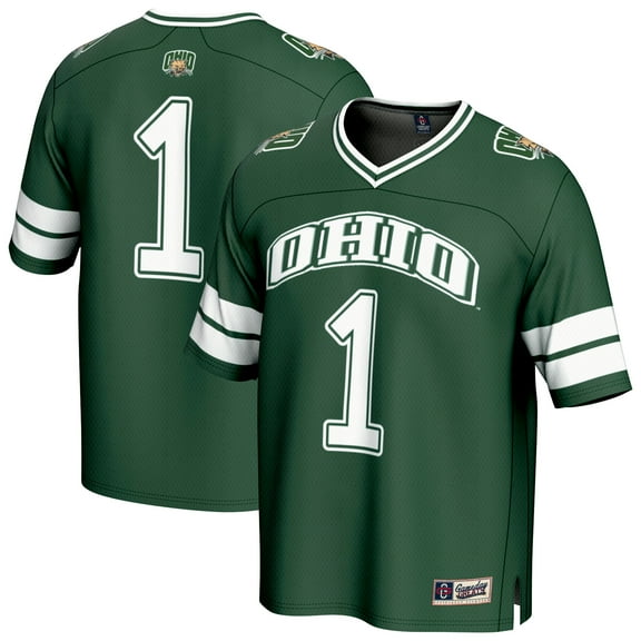 GameDay Greats #1 Green Ohio Bobcats Lightweight Collegiate Football Fashion Jersey