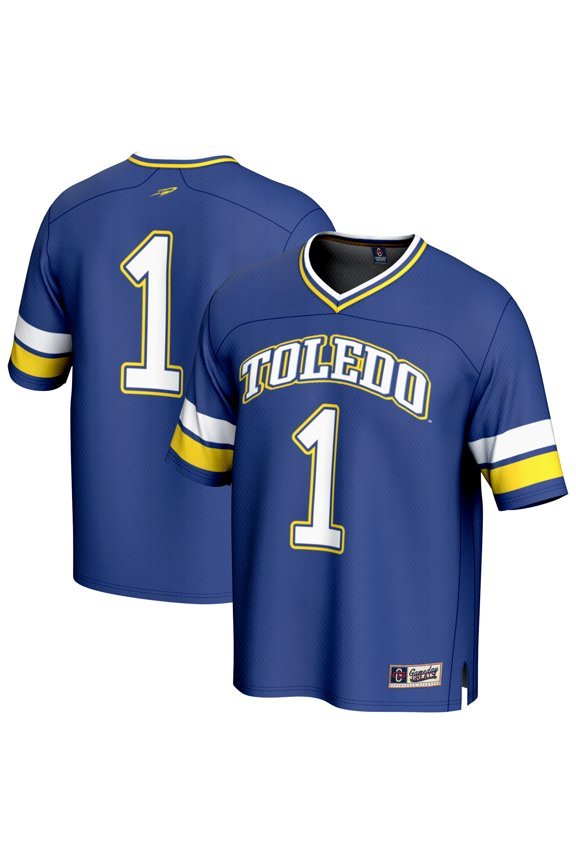 #1 Navy Toledo Rockets Lightweight Collegiate Football Fashion Jersey