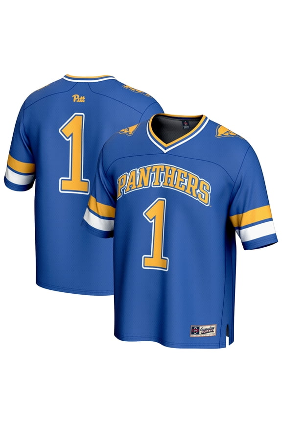 #1 Royal Pitt Panthers Lightweight Collegiate Football Fashion Jersey