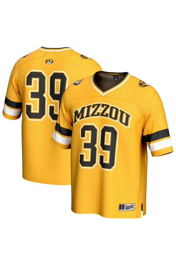 #39 Gold Missouri Tigers Lightweight Collegiate Football Fashion Jersey