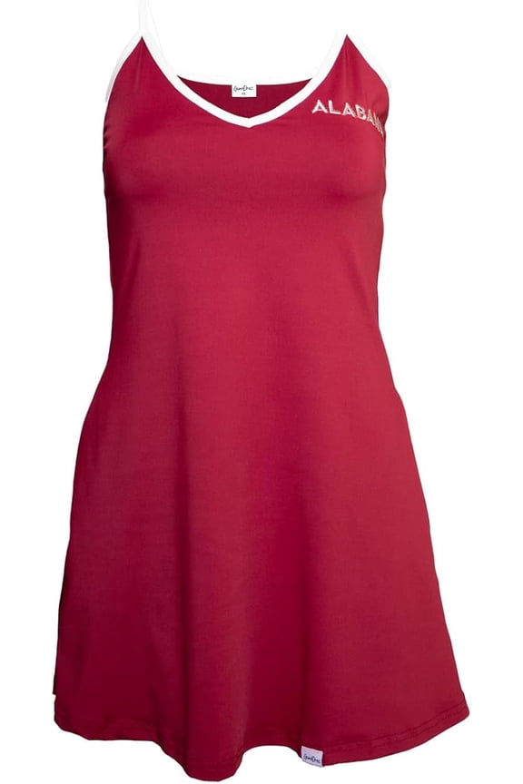 Alabama Gameday Pocket Dress - Women's Classic A-Line Short Dress - Convenient Pockets & Team Colors - Cute Dress - Medium